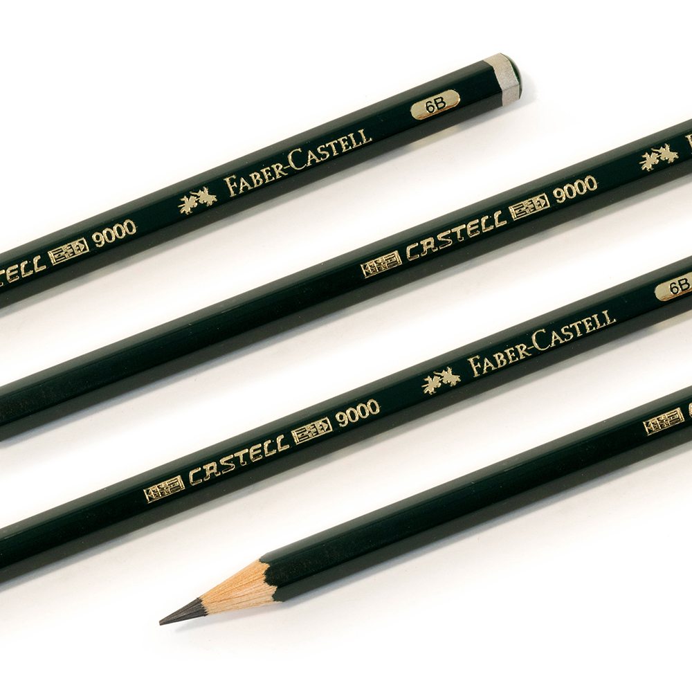 Faber-Castell Castell 9000 Graded Graphite Drawing Pencils (12 Pack)