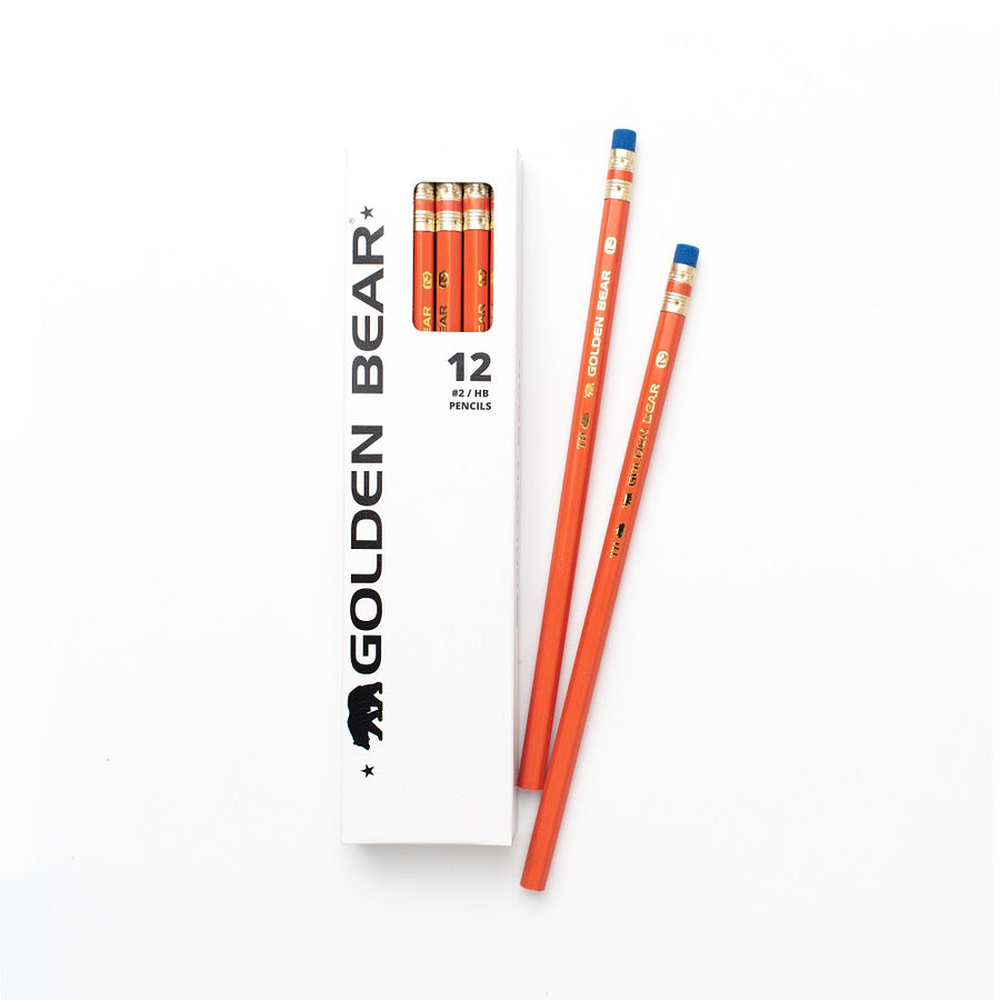 Golden Bear Orange #2 Pencils (12 Pack) - Great for schools