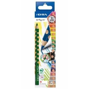 Lyra Groove Triangular Colored Pencils - 5 Pk