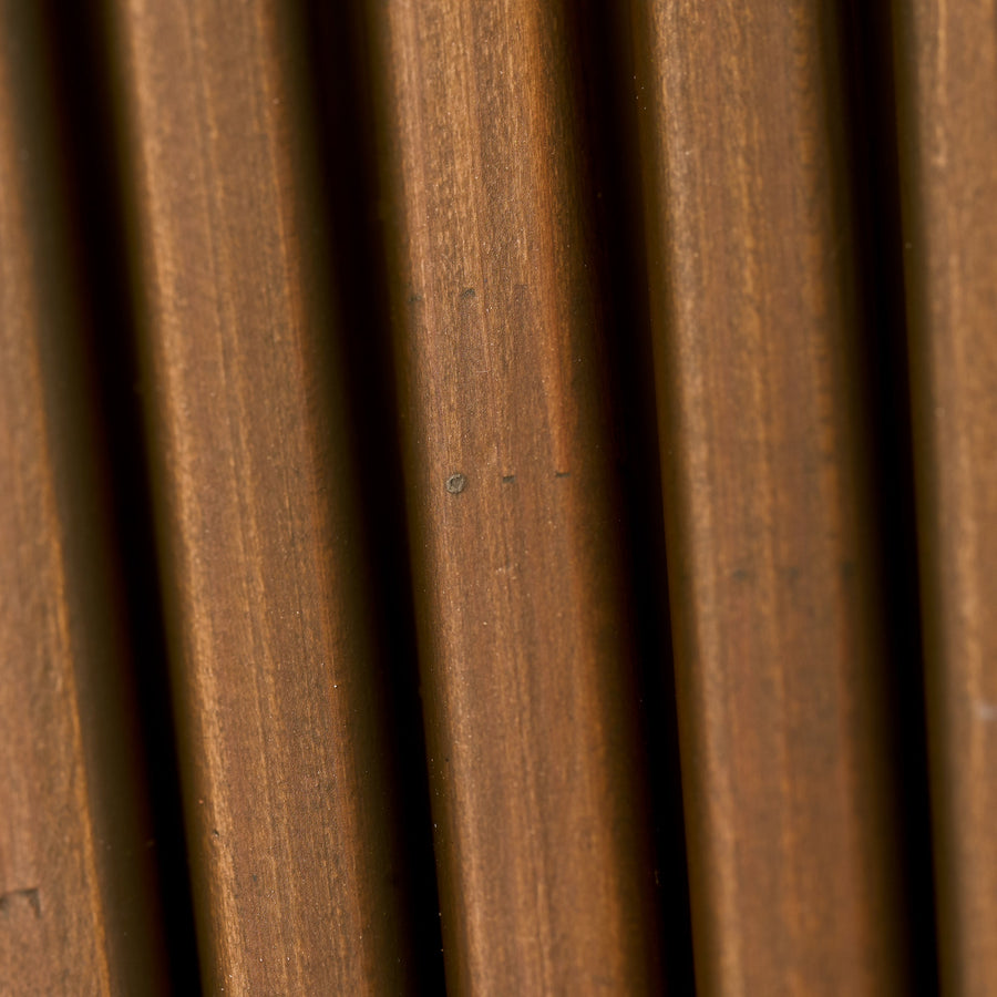 Blackwing Volume 21 pencils up close, showing the cedar grain and walnut stain