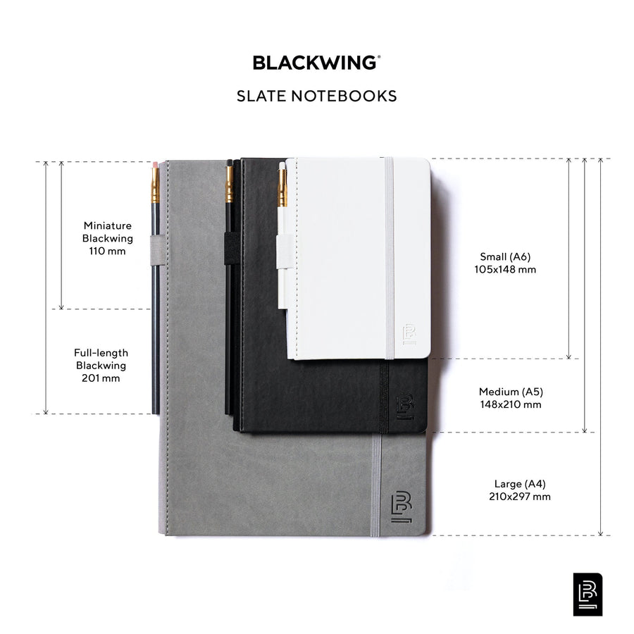  Blackwing Slate Notebook Sizing Chart - A4, A5, A6