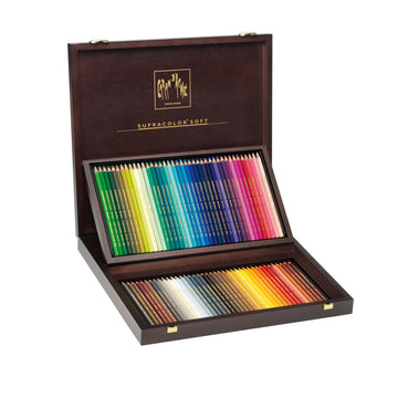 Caran d’Ache Wood Gift Box – 80 SUPRACOLOR Soft Aquarelle Pencil Set