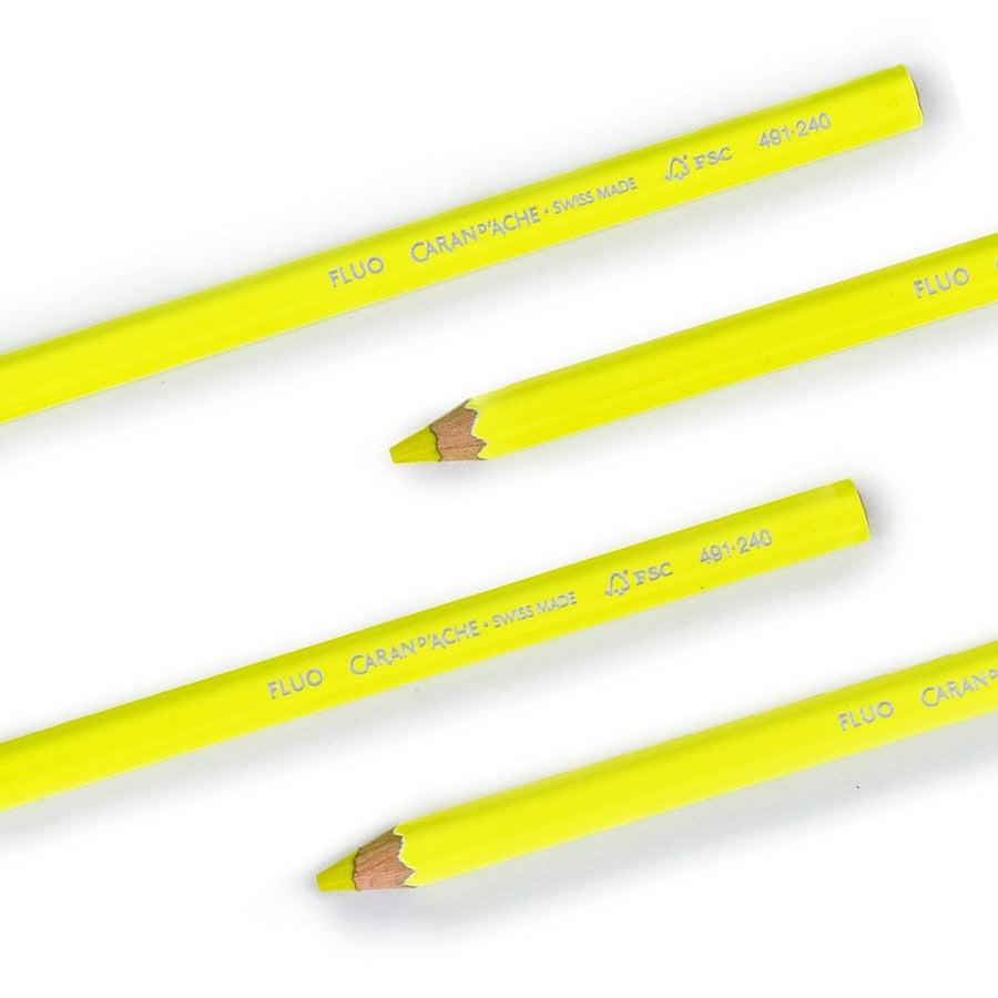 Caran d'Ache Couleurs Fluo Highlighter Pencils - Yellow
