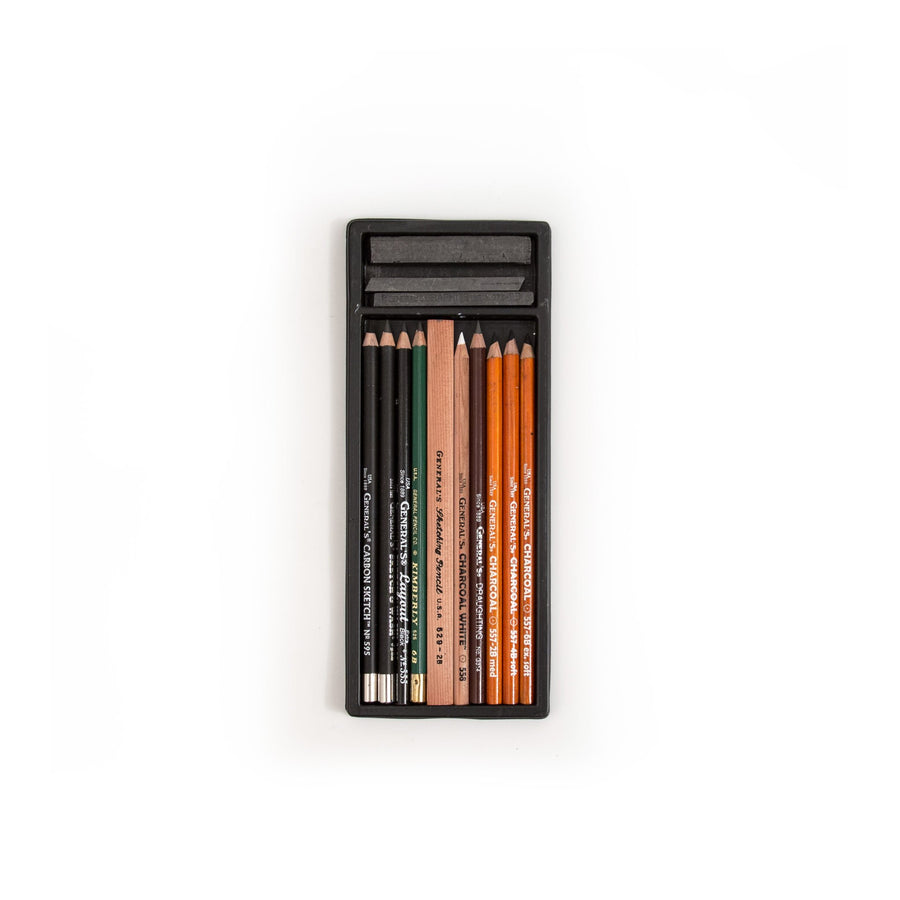 General Pencil Semi-Hex Graphite Drawing Pencil Kit, 4 Pieces