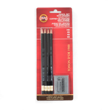 411302 Chartpak Koh-I-Noor Non-Toxic Woodless Graphite Pencil, Assorted  Tip, Black, Pack of 12