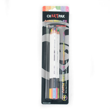 411302 Chartpak Koh-I-Noor Non-Toxic Woodless Graphite Pencil, Assorted  Tip, Black, Pack of 12