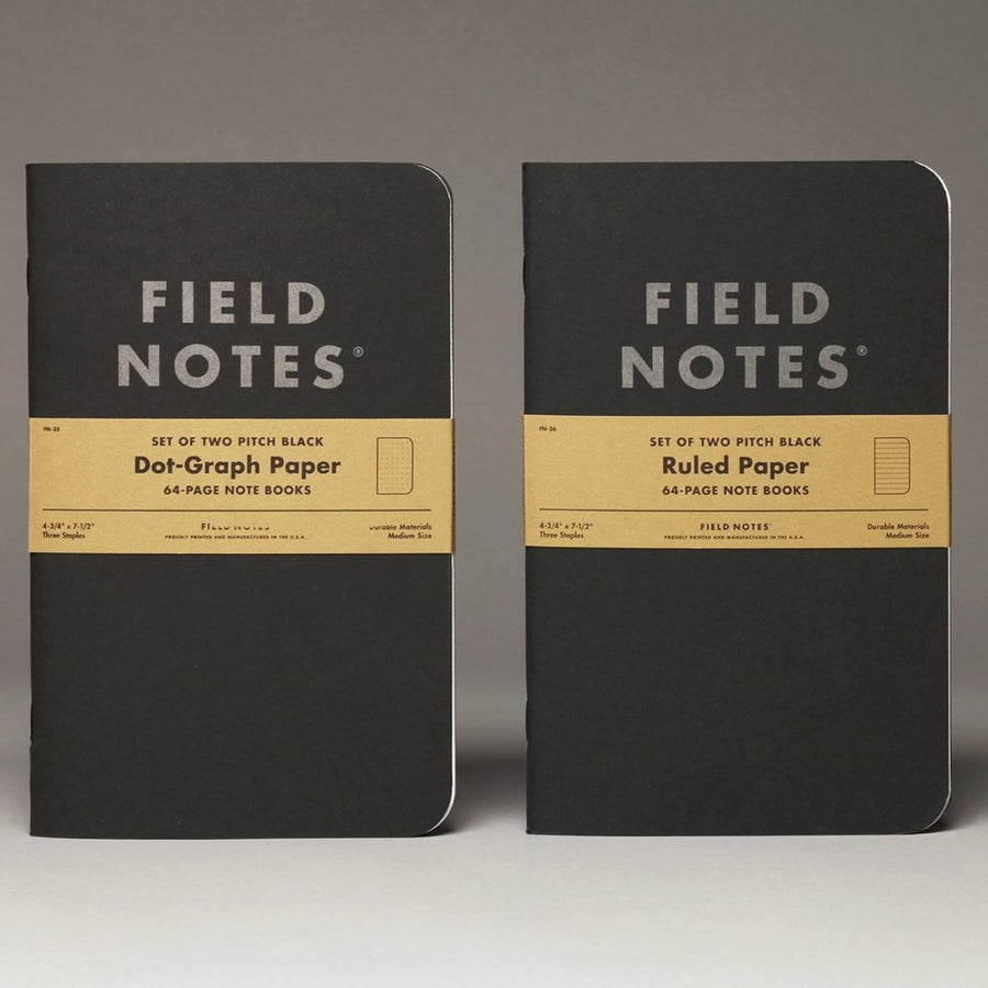 Field Notes Pitch Black Note Books (2-Pack)