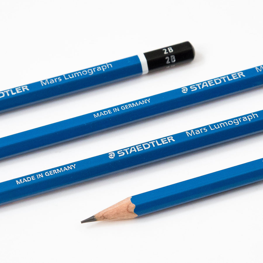 Staedtler Mars Lumograph Drawing Pencils  Medium Degrees Tin of 12  100  G12  The Online Pen Company