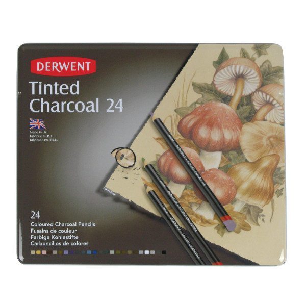 Derwent Tinted Charcoal (24 Pack)
