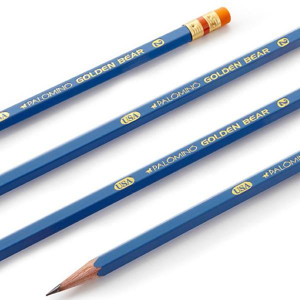 Golden Bear Blue #2 Pencils (12 Pack) - Made in the USA