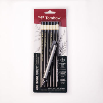Tombow MONO Drawing Pencil Set 6 Pk + Eraser