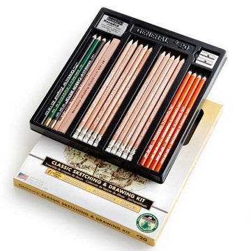 General Pencil Classic Sketching & Drawing Kit  DrawingSketchingKitDeluePencil, 1 Count (Pack of 1), Assorted