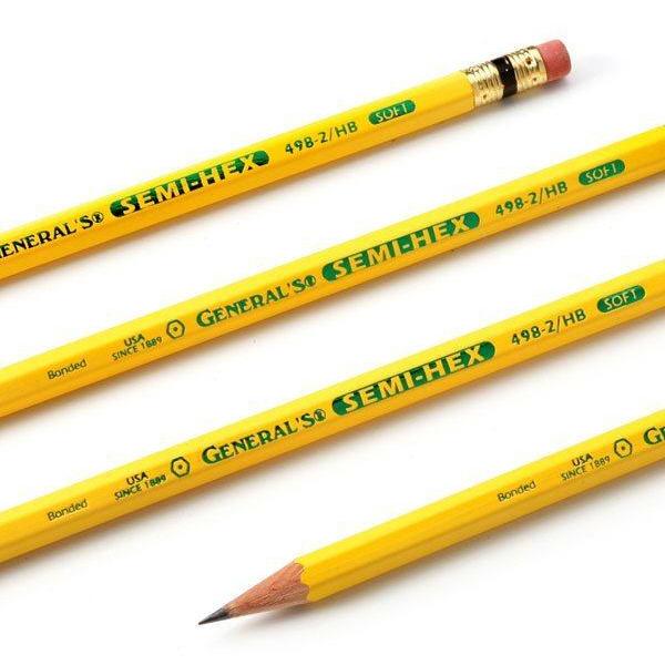 General's Semi-Hex Graphite Pencils - HB
