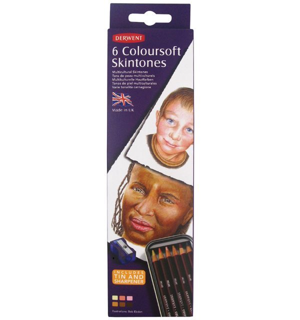 Derwent Coloursoft Skin Tone Color Pencils (6 Pack)