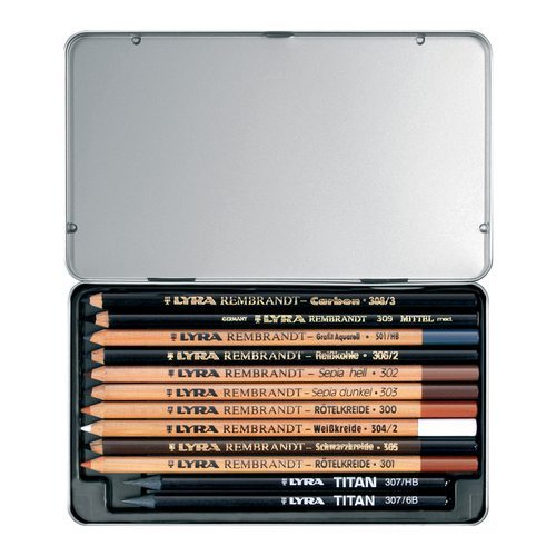  6 Pack Woodless Black Graphite Pencils Set Assorted HB